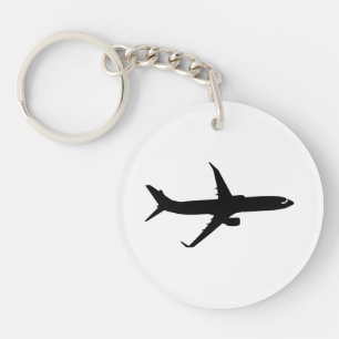 Aircraft Jetliner Shadow Flight Customise Colour Key Ring