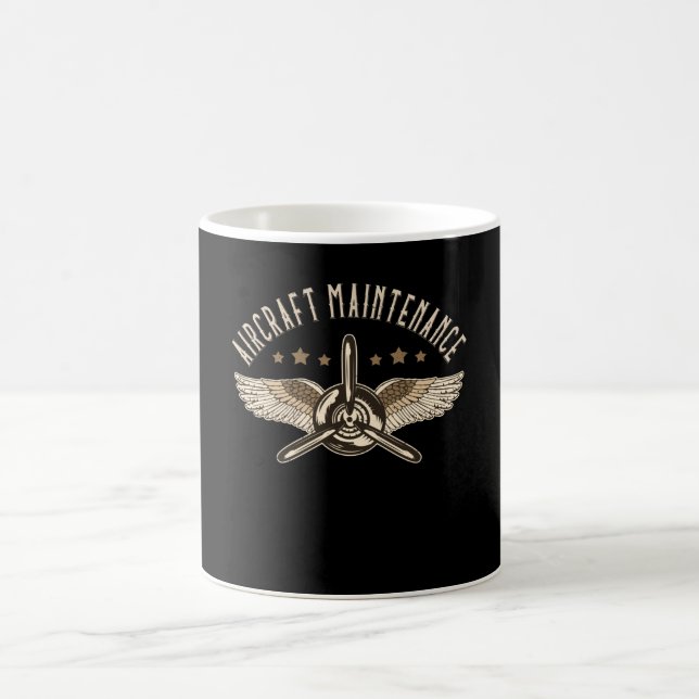 Aircraft  Maintenance Aeroplane Aircraft Mechanic Coffee Mug (Center)
