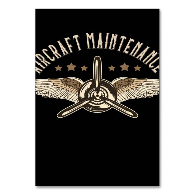 Aircraft Maintenance | Cool Design Table Number (Front)