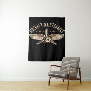Aircraft Maintenance Mechanic Blanket Tapestry