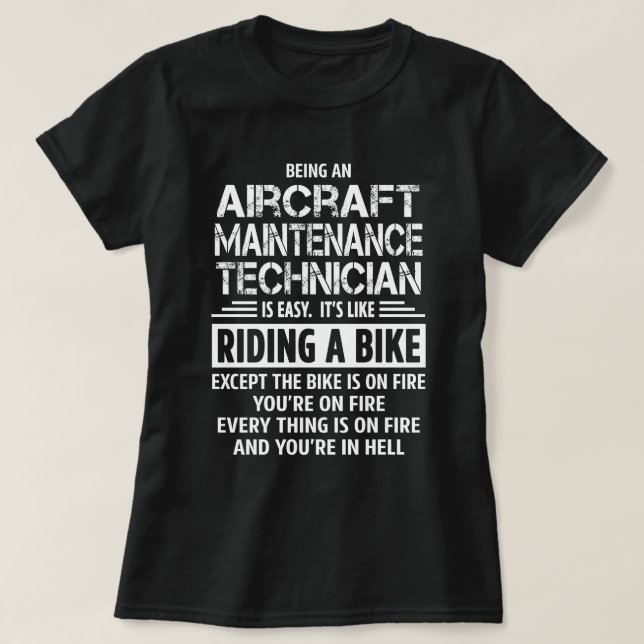 Aircraft Maintenance Technician T-Shirt (Design Front)