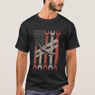 Aircraft Mechanic Aviation Maintenance USA America T-Shirt