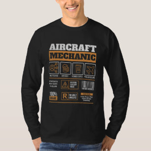 Aircraft Mechanic Aviation Technician Airplane Ma T-Shirt