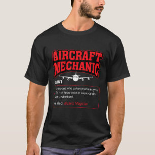 Aircraft Mechanic Definition Aeroplane Mechanic T-Shirt