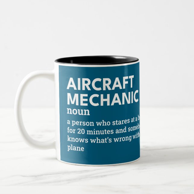 Aircraft Mechanic Definition Coffee Mug (Left)