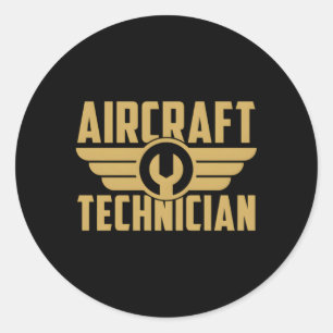 Aircraft Mechanic Engineer Aircraft Technician Classic Round Sticker
