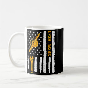 Aircraft Mechanic Flag 4th Of July Patriot Men Coffee Mug