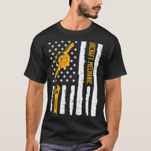 Aircraft Mechanic Flag 4th Of July Patriot Men T-Shirt