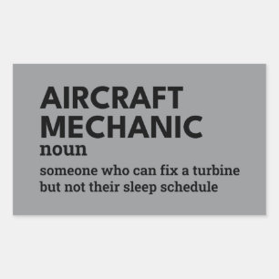 Aircraft Mechanic – Funny Aviation Definition Rectangular Sticker