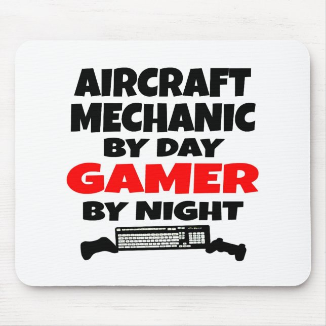 Aircraft Mechanic Gamer Mouse Mat (Front)