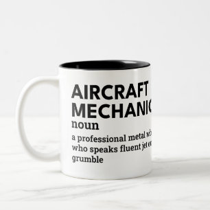 Aircraft Mechanic – Hilarious Job Definition Two-Tone Coffee Mug