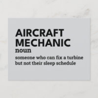 Aircraft Mechanic – Humourous Definition Card