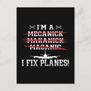 Aircraft Mechanic I'm A I Fix Planes Aviation Holiday Postcard
