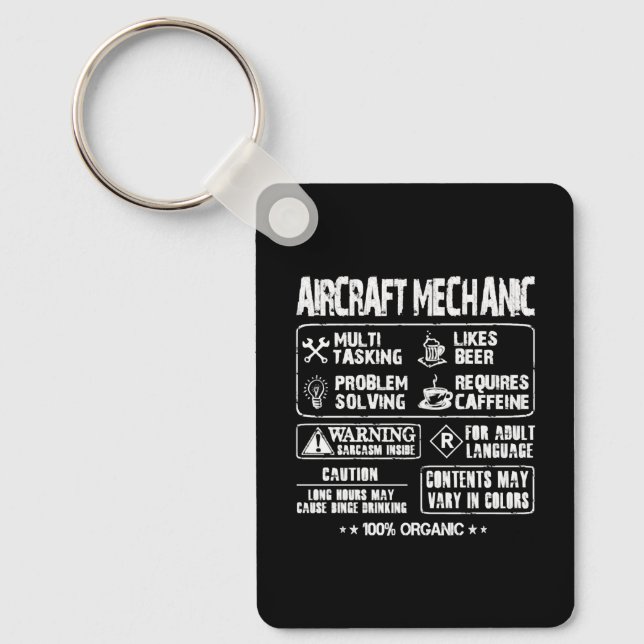 Aircraft mechanic - Mechanic multi tasking t - s Key Ring (Front)