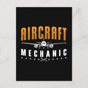Aircraft Mechanic Plane Aviation Fix Aeroplanes Holiday Postcard