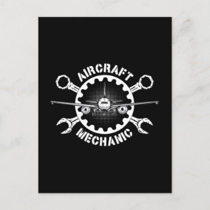 Aircraft Mechanic Plane Aviation Love Aeroplanes Holiday Postcard