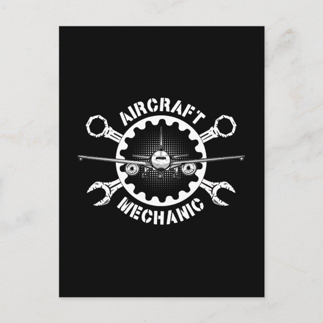 Aircraft Mechanic Plane Aviation Love Aeroplanes Holiday Postcard (Front)