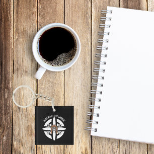 Aircraft Mechanic, Simple Minimalist Aviation Key Ring