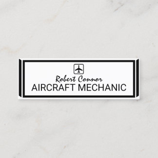 Aircraft Mechanic Simple Plain Plane Icon Card