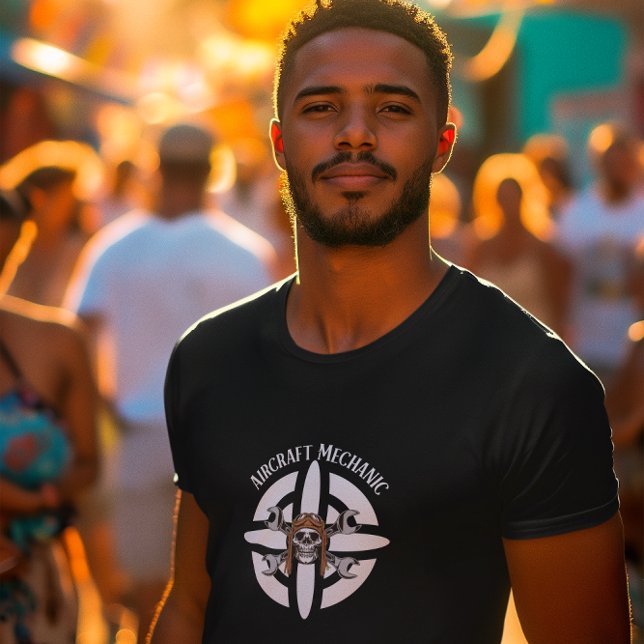 Aircraft Mechanic, Skull Pilot & Prop,Aviation T-Shirt (Creator Uploaded)