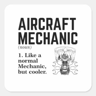 Aircraft Mechanic Square Sticker