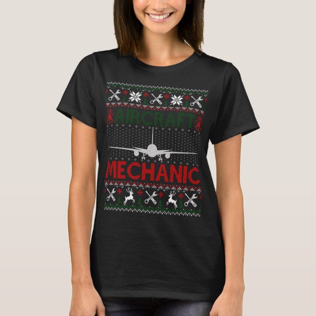 Aircraft Mechanic Ugly Christmas Sweater (Front)