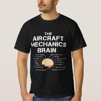 Aircraft Mechanics Brain Funny Airplane Helicopter T-Shirt