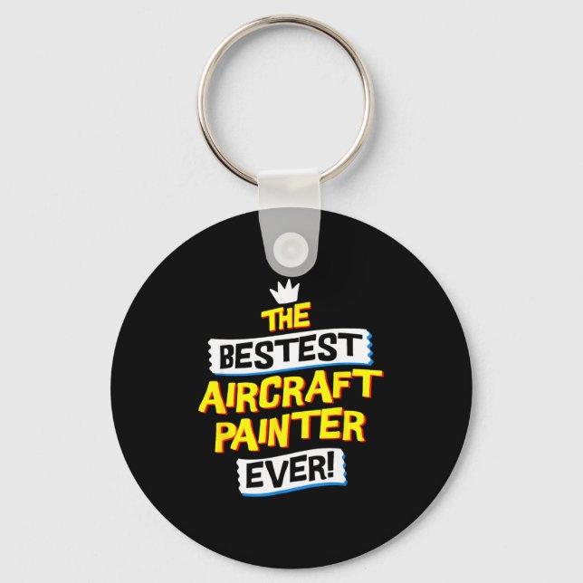 Aircraft Painter, Funny Airplane Paint Job Occupat Key Ring (Front)