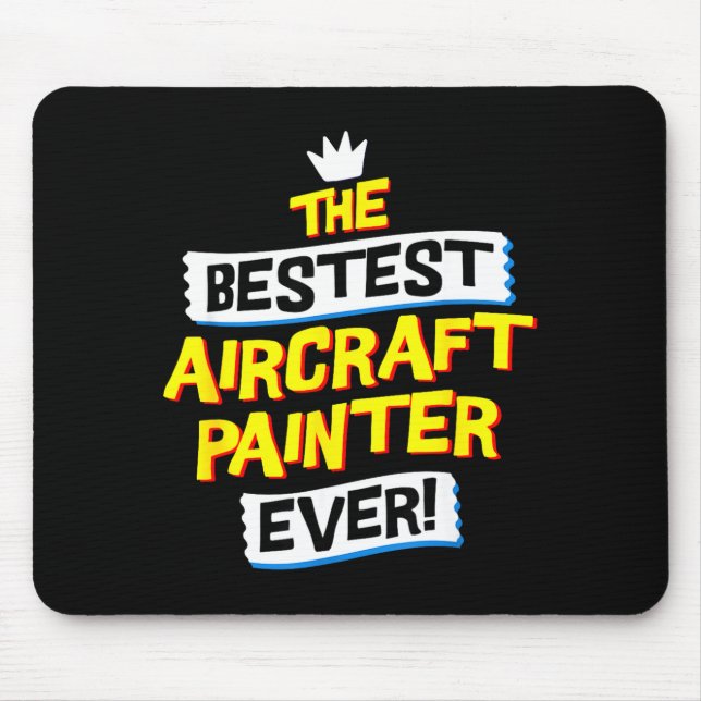 Aircraft Painter, Funny Airplane Paint Job Occupat Mouse Mat (Front)
