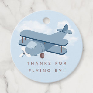 Aircraft Pilot Boy's Birthday Favour Tags
