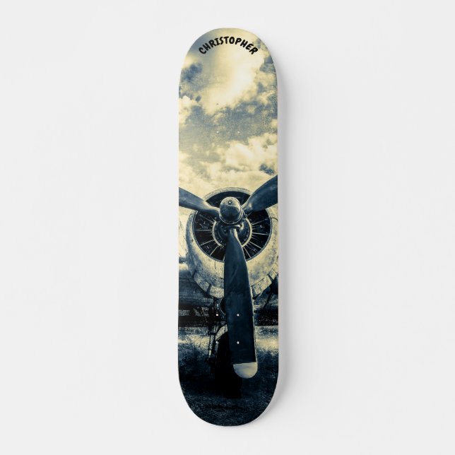 Aircraft Propeller. The Call Of The Sky Skateboard (Front)