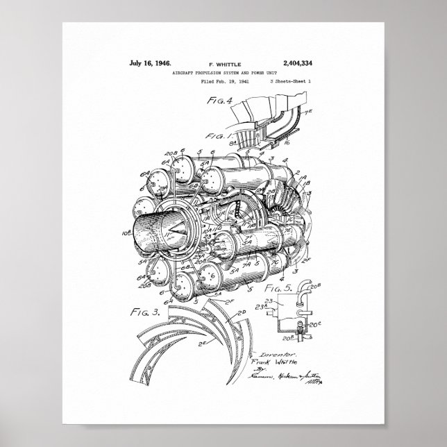 Aircraft Propulsion System And Power Unit Patent Poster (Front)