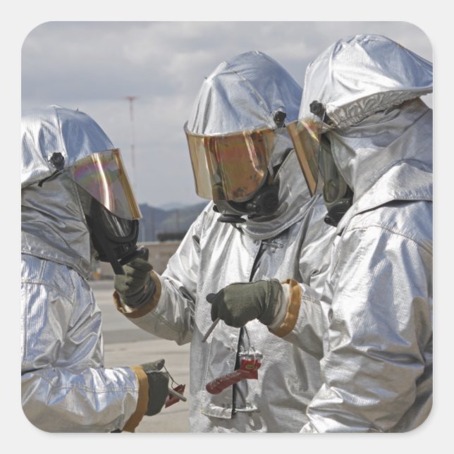 Aircraft Rescue Firefighter Marines Square Sticker (Front)