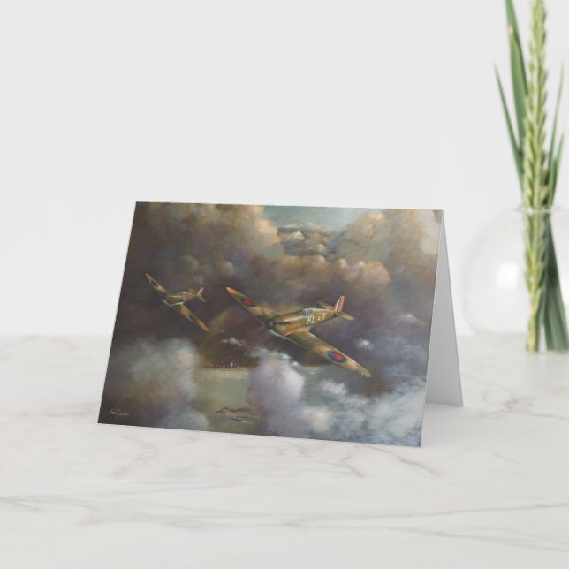 Aircraft - Spitfire Greetings Card (Front)