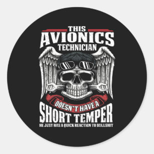 Aircraft Technician Aviation Technician Avionics T Classic Round Sticker