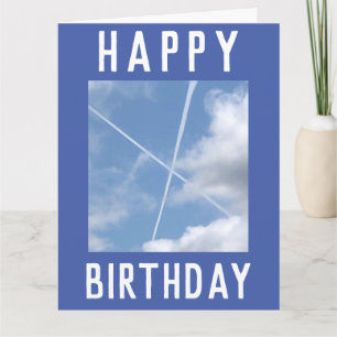 Aircraft Trails form a Saltire in the Sky Card