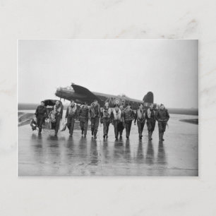 Aircrew 106 Lancaster Bomber RAF Postcard