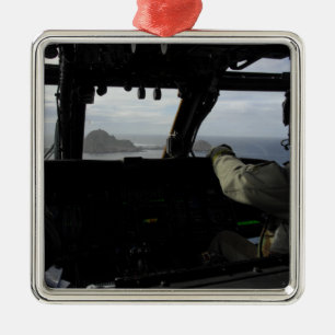 Aircrews approach Farallon Island Metal Tree Decoration