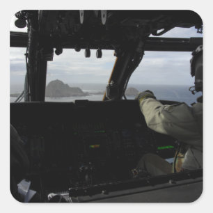 Aircrews approach Farallon Island Square Sticker