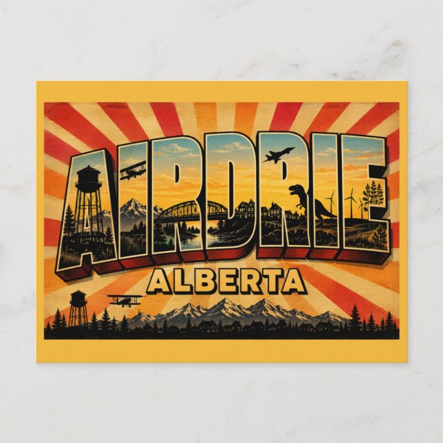 Airdrie Alberta Fast-Growing Suburb Postcard (Front)