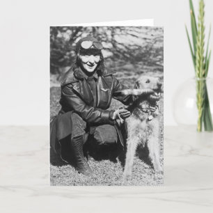 Airedale and Aviatrix, early 1920s Card