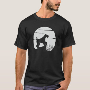 Airedale and Moon Halloween T-Shirt