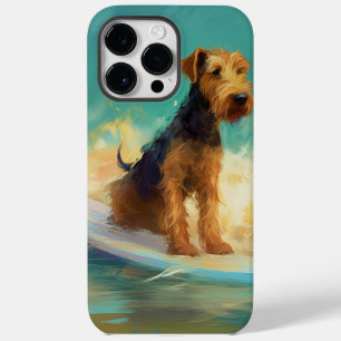 Airedale Beach Surfing Painting  Case-Mate iPhone 14 Pro Max Case