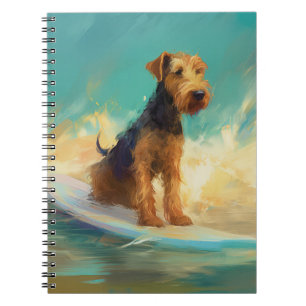 Airedale Beach Surfing Painting  Notebook