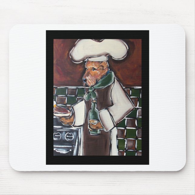 Airedale Chef Mouse Mat (Front)