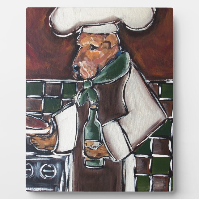 Airedale Chef Plaque (Front)