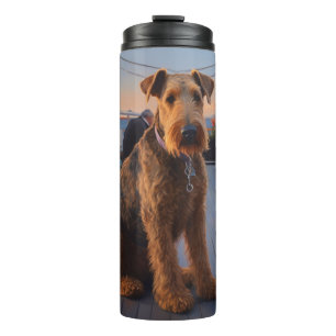 Airedale Christmas Cruise: Pawsome Holiday Delight Thermal Tumbler