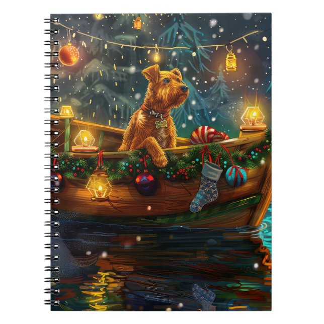 Airedale Christmas Festive Voyage Notebook (Front)