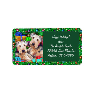 Airedale Christmas Open Now Label
