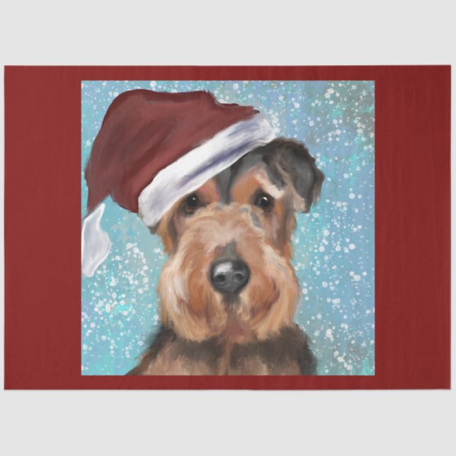 AIREDALE CHRISTMAS TISSUE PAPER (Front)
